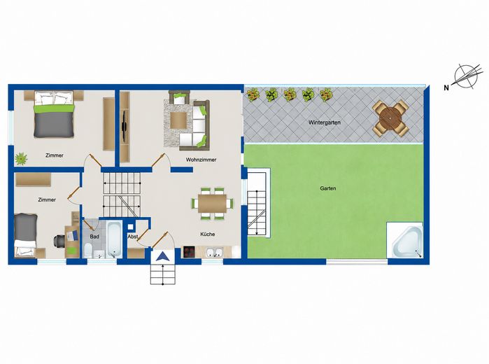Modernisiertes Einfamilienhaus mit Wintergarten, Sauna und Whirlpool in Düsseldorf – Foto 9