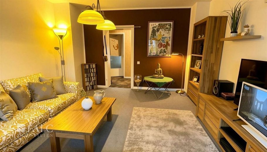 Helles Single‑Apartment mit guter Rendite – Wohnzimmer - (KI generiert)