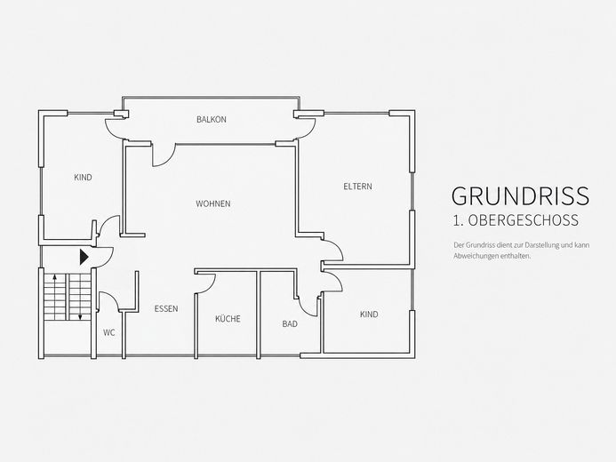 125 m² w Leo.-Warmbronn: 4,5 pokoju, balkon od południa, garaż i miejsce parkingowe – bez prowizji – Grundriss