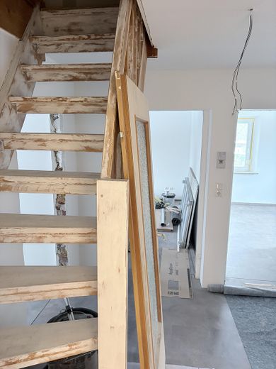 Treppe zum Dachgeschoss