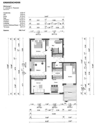Grundriss Whg 1