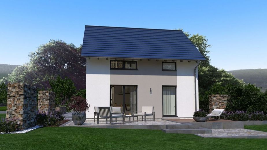 Smart Living im eigenen Haus: Technik und Design in perfekter Harmonie. – Ansicht Garten