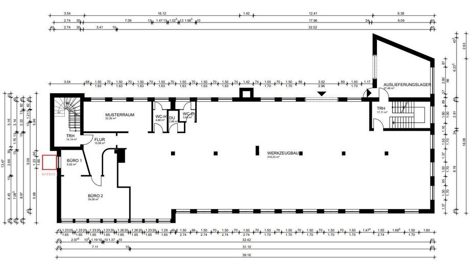 großzügige Gewerbefläche 431qm – Grundriss