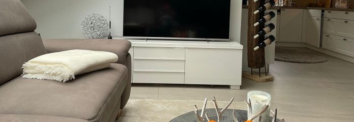 Offene Küche mit Wohnzimmer