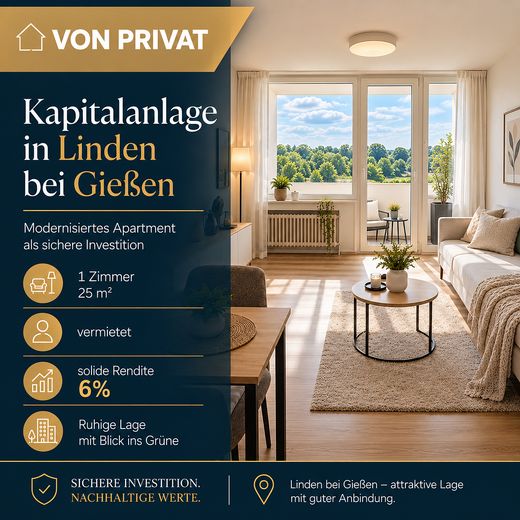 Investissement avec un rendement de 6,1 % – loyer indexé, seulement 14 € de charges non récupérables – Kapitalanlage in Linden