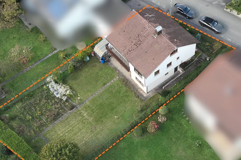 Großzügiges - freistehendes - Einfamilienhaus mit Garten - Privatverkauf ohne Maklerprovision – Luftaufnahme - Südostseite