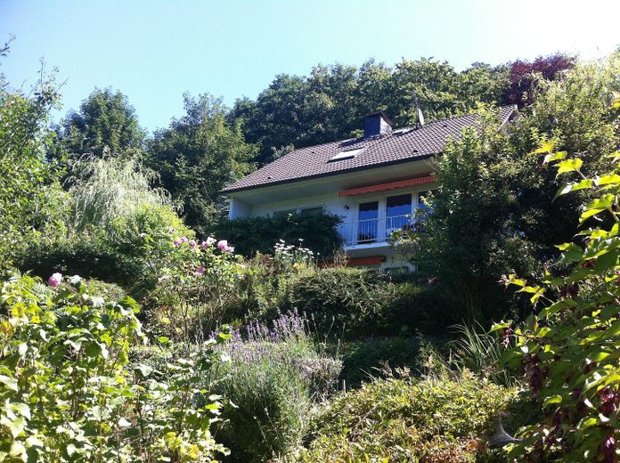 Blick aus Garten aufs Haus