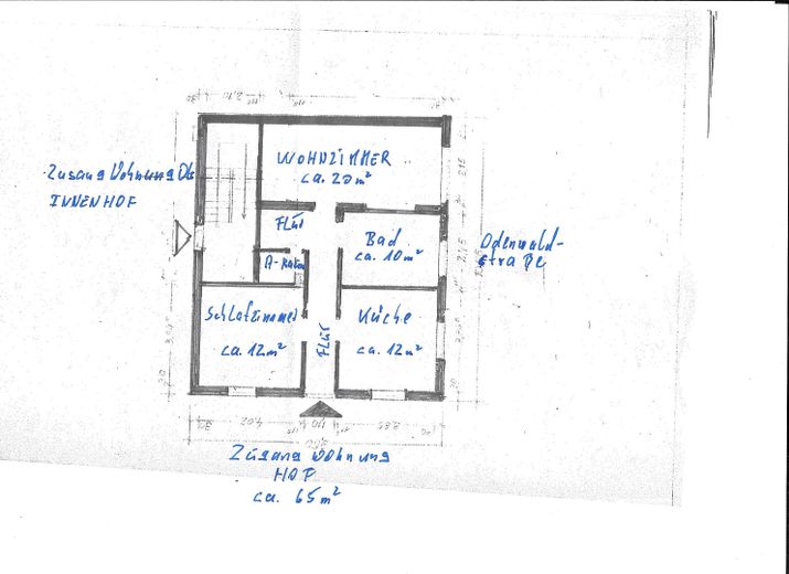 2-kamerappartement – Grundriss