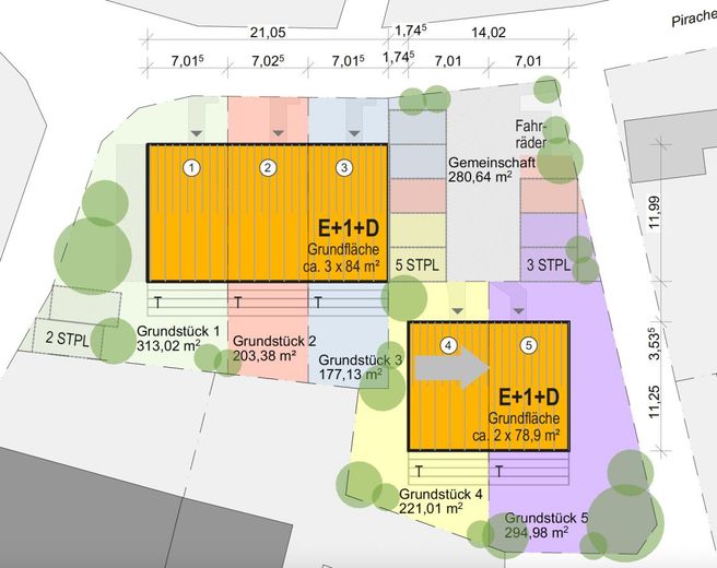 Familientraum in Obing: Exklusive Neubau-DHH mit 179 m² Wohn-/ Nutzfläche – Obing Flächenplan