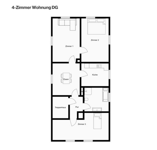 4-Zimmer DG Wohnung