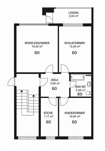 Sanierte 3-Zimmer-Eigentumswohnung mit Balkon in Bielefeld-Schildesche – फोटो 9