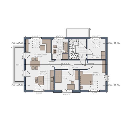 Eigenheim statt Miete! - Wunderschönes Traumhaus von Schwabenhaus – Grundriss Obergeschoss