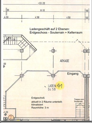 Retail space / office / practice — quiet yet central / S-Bahn around the corner / on 2 levels – EG-Grundriss