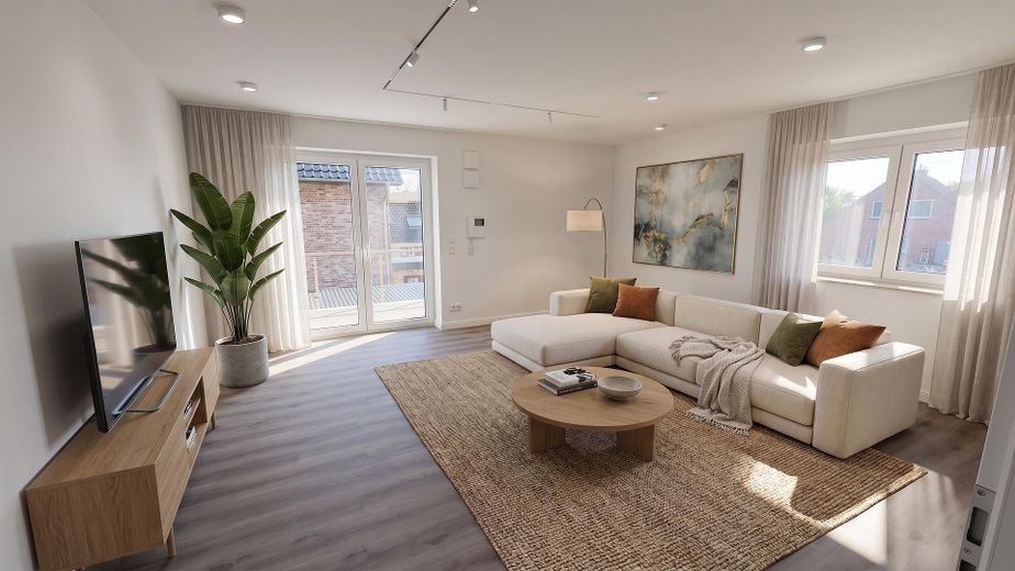 Nuovo appartamento di 3 locali a Heide – Wohnzimmer
