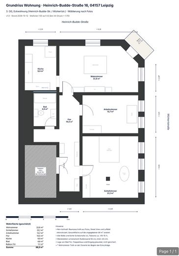 Old-Building Dream in Leipzig-Gohlis Mitte: Spacious 3-room apartment (88 m²) with stylish character – Photo 22