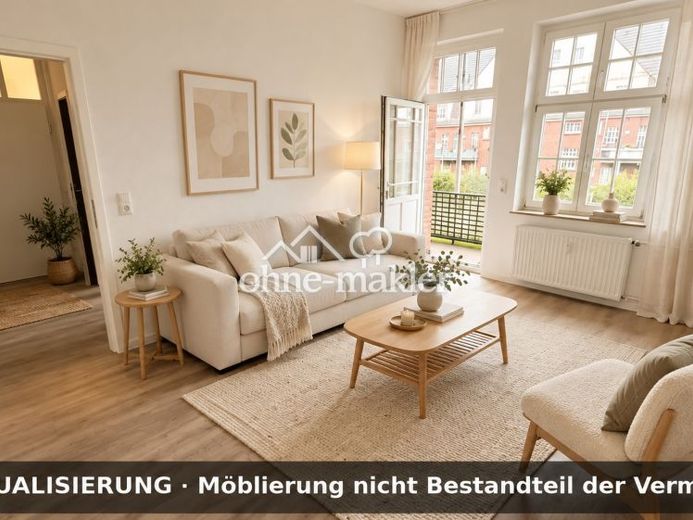 Wonen met geschiedenis & uitzicht op groen – gemoderniseerd 2-kamerappartement met balkon en uitzicht op de klokkentoren – Foto 2