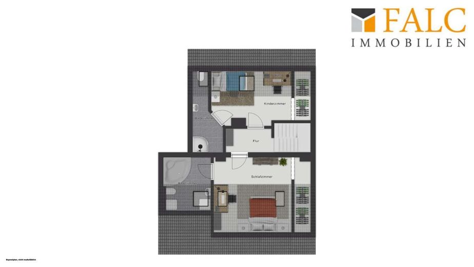 Maisonetteflair trifft Stadtleben: Stilvolle 3 Zimmerwohnung über den Dächern von Elberfeld! – Grundriss Dachgeschoss
