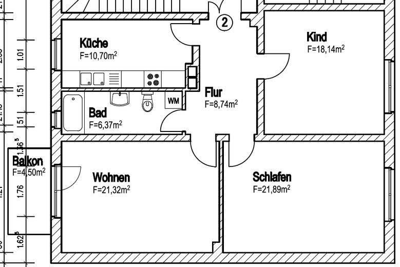 EG 3 Zi.-TOP Lage Schelfstadt, sanierter Altbau,sehr hell ,S/W Balkon,neue EBK – Foto 16