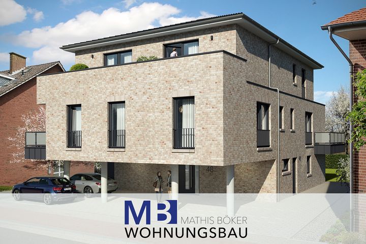 Zentrale Neubauwohnungen in Lingen (Ems) – Visualisierung von Außen