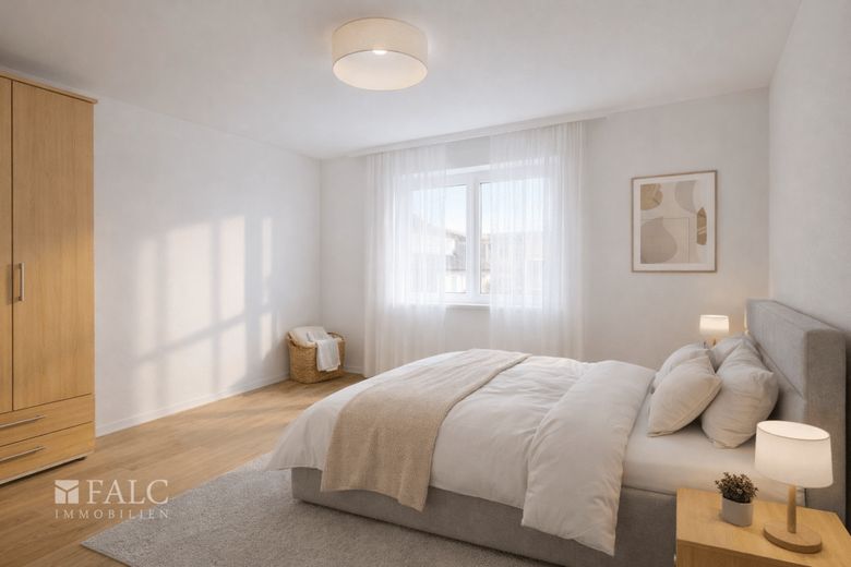 Charmante 3-Zimmer-EG-Wohnung mit Balkon in Oberasbach bei Nürnberg – Schlafzimmer