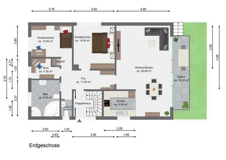 Grundriss Hochpaterre