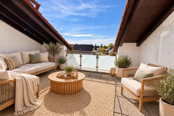 Penthouse-Feeling über den Dächern Ettlingens – großzügige 2-Zimmer-Wohnung mit Süd-Dachterrasse