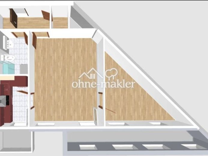 Karlsruhe-Waldstadt - mooi, licht 2,5-kamerappartement, zeer goede en centrale ligging – Foto 1