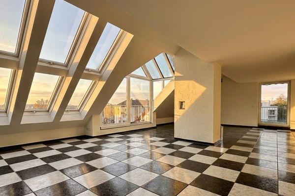 Großzügige Maisonette mit Rheinblick, Kamin und Terrasse