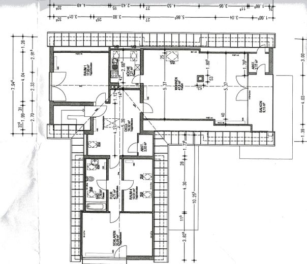 Große sonnige Dachgeschosswohnung -  Ruhige Villenlage - Südloggia - ca. 20 Min. zum Hauptbahnhof – Grundriss