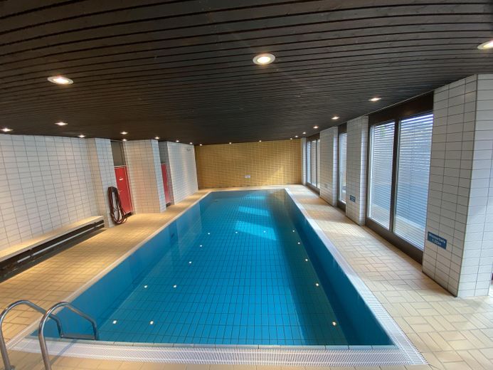 1,5 Zimmer Wohnung mit schöner privater Terrasse, Schwimmbad und Sauna – Privates Schwimmbad 1