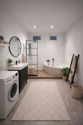 Lichtdurchflutete 3 Zimmer Wohnung im 4. OG in Wuppertal-Vohwinkel – Bad