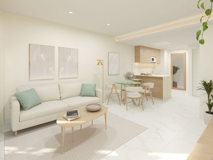 Reihenhaus Costa Blanca – Wohnzimmer-Familienurlaub Guardamar del Segura - mit bestcostahome.de-jpg