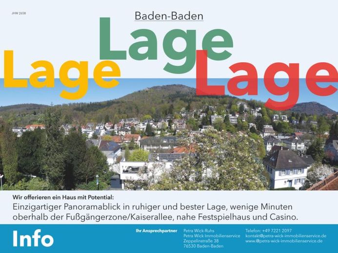 Villenanwesen mit Panoramablick in bester Wohnlage, Blick auf Berg Merkur mit Bergbahn – Foto 1