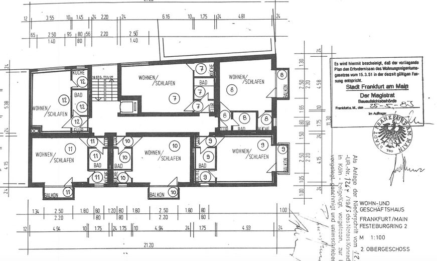 Gemeubileerd 1-kamerappartement met balkon – intrek vanaf 01.10.2026 – Grundriss WG 08