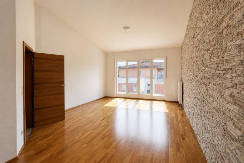 Appartement 3 pièces avec terrasse sur le toit à Ingolstadt-Nordwest, place de parking en garage souterrain incluse - sans commission – Wohnzimmer Hauptansicht