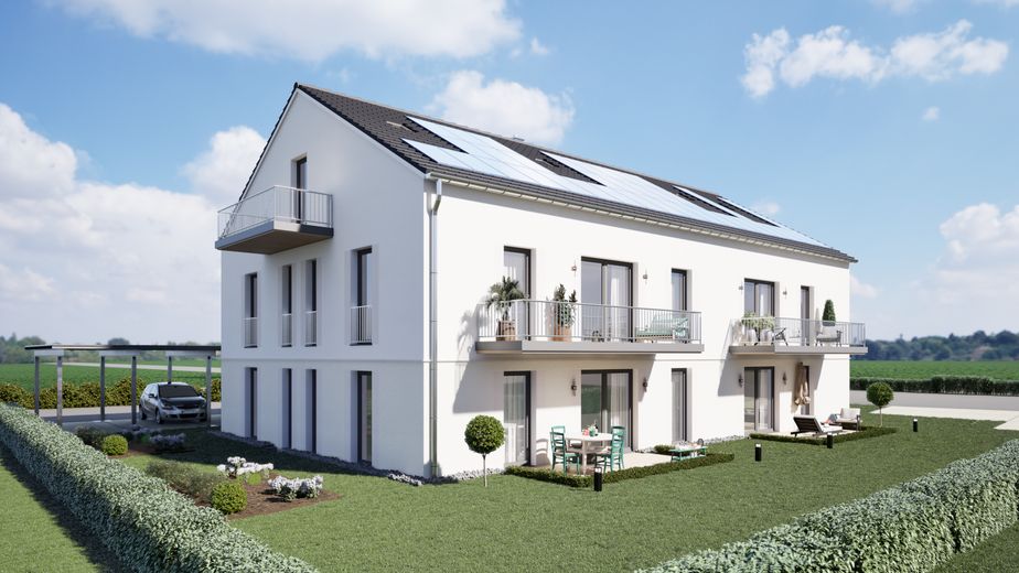 Wunderschöne 3,5-Zimmer-OG-Neubauwohnung in Randlage in Heldenstein – Visualisierung (mit Vorbehalt)
