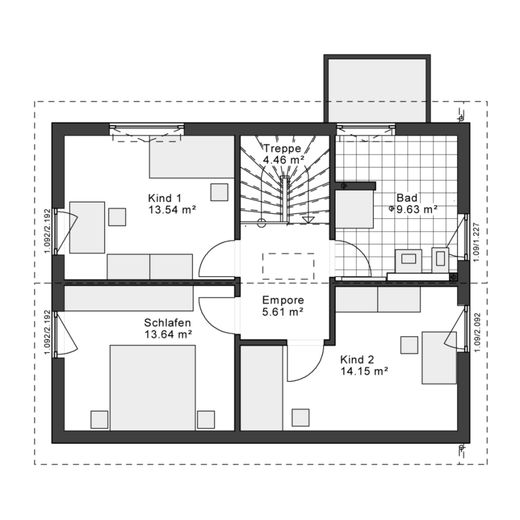 Perfekte Harmonie: Haus, Grundstück &amp; Finanzierung aus einer Hand. – Grundriss OG