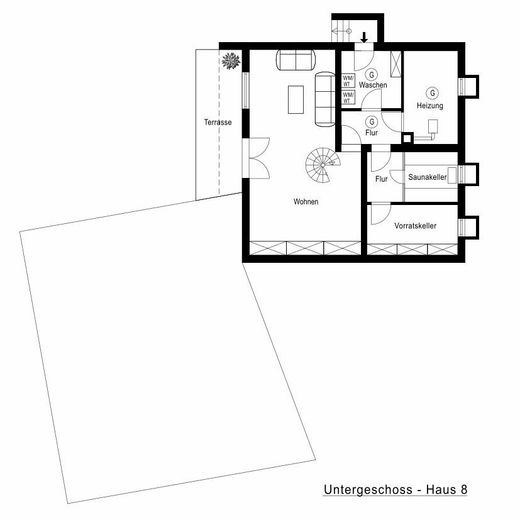 Ausgefallenes 2-Fam. Architektenhaus mit Pool,Energieausw. D, Runkel OT,provisionsfrei zu verkaufen – Grundriss Haus 8 Untergeschoss