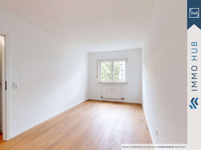 ++ Frisch renoviert | bezugsfrei | | Balkon  &  Einbauküche! Charmante 2-Zimmer Wohnung in Leipzig ++ – 6247723-gf8EBvpHS84cxTMrK9Kk5RSr-schlafzimmer.jpg