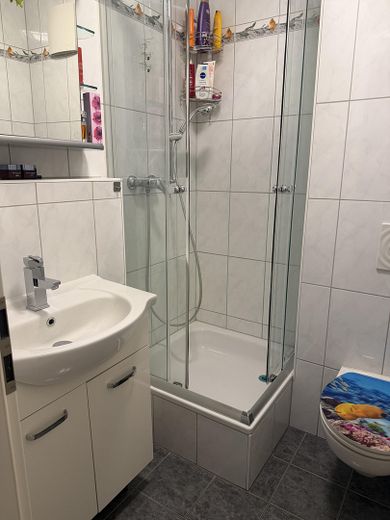 Helle 3 Zimmer ETW München-Berg am Laim, moebliert, provisionsfrei – Dusch WC