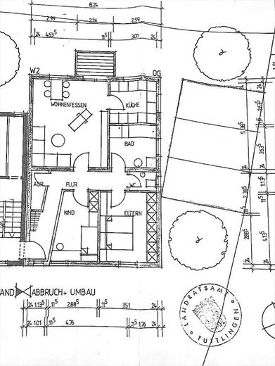 Mehrfamilienhaus - 5 Wohnungen u. 2 Garagen – WHG 3 Grundriss