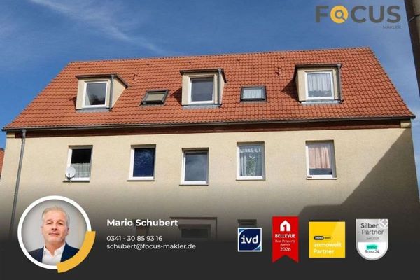 Böhlen - conveniente piccolo appartamento di 2 locali con bagno illuminato dalla luce naturale, vasca e possibilità di giardino in posizione tranquilla