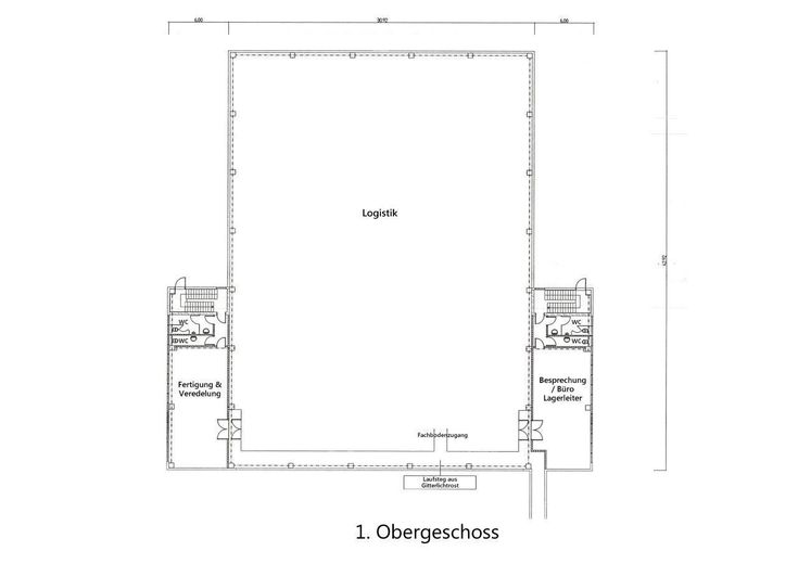 Grundriss Logistik 1. Stock