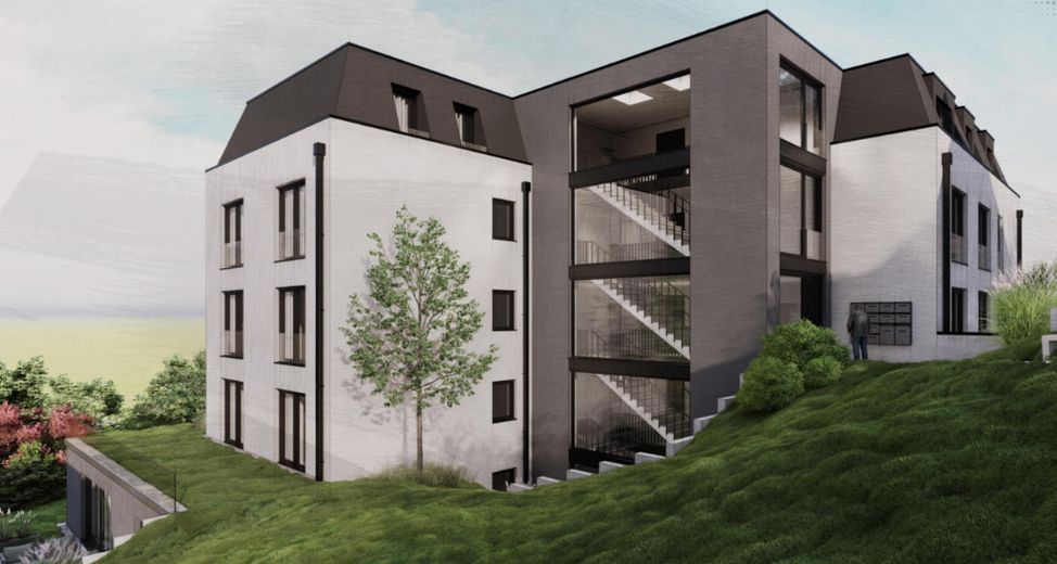 Neubau 3 Zimmer mit großer Terrasse, gehobene Innenausstattung – Hausansicht