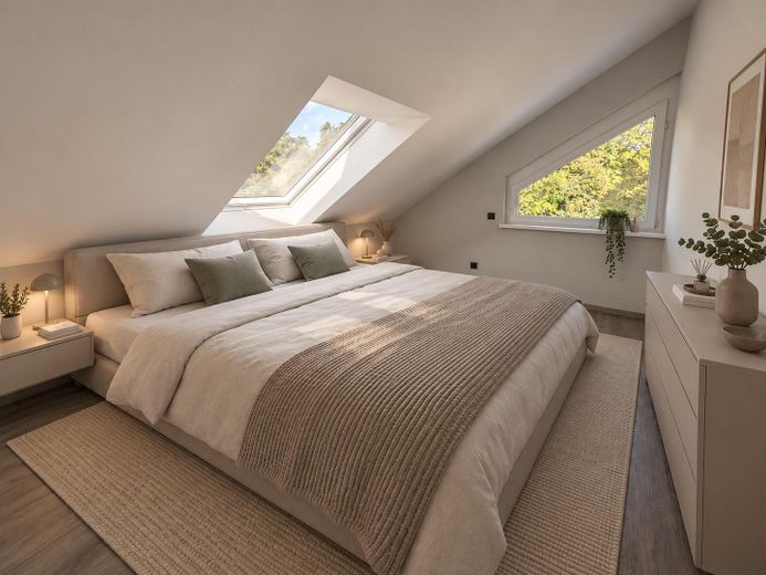 Helle & moderne Eigentumswohnungen in Wandlitz zu verkaufen – Schlafzimmer im DG