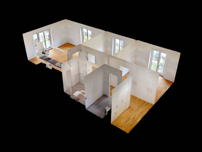 YON BERLIN - Luminoso appartamento di nuova costruzione con 3 locali, cucina componibile e BALCONE a Berlino-Friedenau – 3D-Ansicht Grundriss