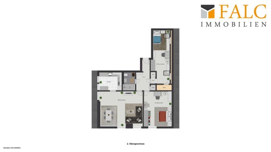 Bezugsfreie 3-Zimmer-DG-Wohnung mit ca. 95 m² in Kaarst-Holzbüttgen - ruhig gelegen &amp;  modernisiert – Grundrissplan
