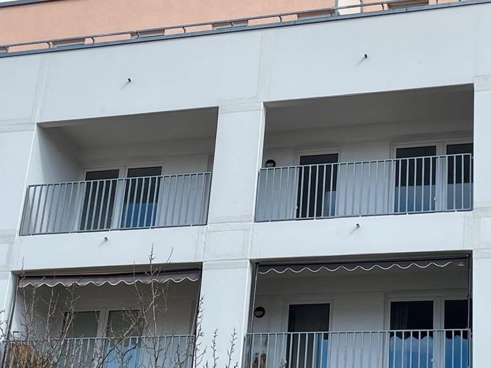 Renovierte 2 Zimmer Wohnung mit Loftfeeling in Pankow / Französisch Buchholz – Rückseite auf der Südseite