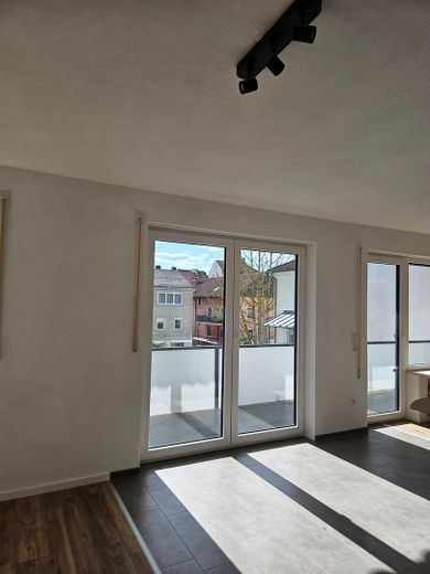 Blick zum Balkon