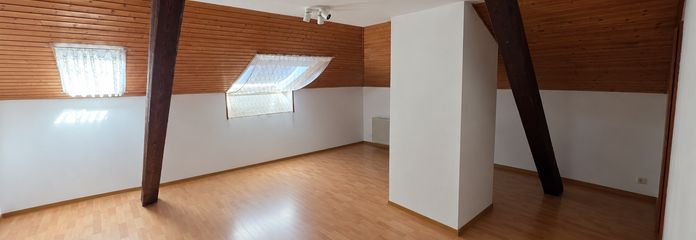 Центральна однокімнатна мансардна квартира з вбудованою кухнею неподалік від університетської клініки та університету – Wohn-/Schlafzimmer